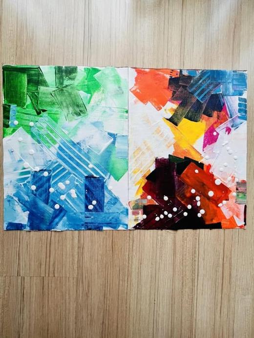 Two Weathers, contemporary painting by Sreeparna Poddar